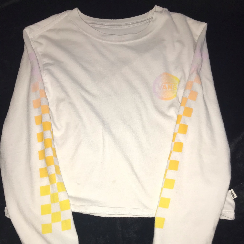 Yellow Vans Crop Long Sleeve